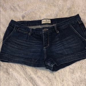 Abercrombie & Fitch Dark Blue Denim Shorts